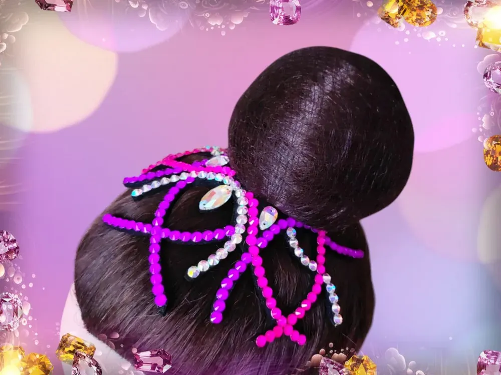 No. 31 RG Hair bun Crown (Pink-Purple Neon) view 6