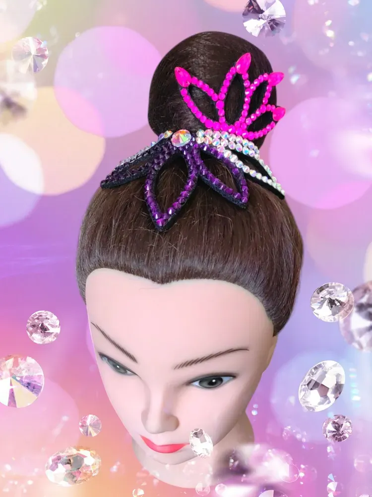 No. 27 RG Hair bun Crown (Pink-Purple-White) view 5
