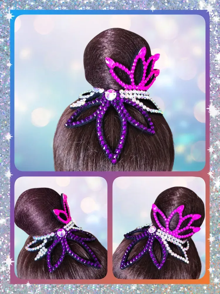 No. 27 RG Hair bun Crown (Pink-Purple-White) view 6