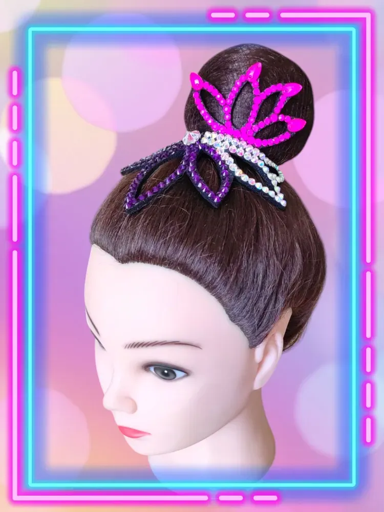 No. 27 RG Hair bun Crown (Pink-Purple-White) view 2