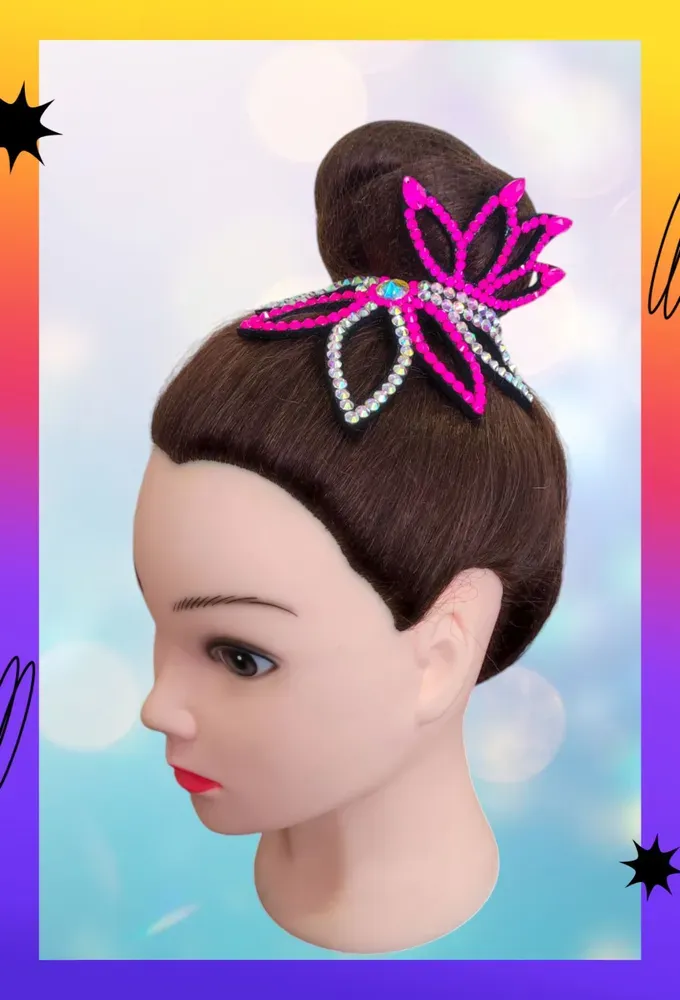 No. 26 RG Hair bun Crown (Pink-White) view 3