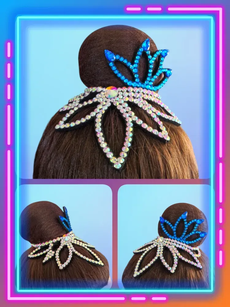 No. 24 RG Hair bun Crown (Blue-Silver) view 5