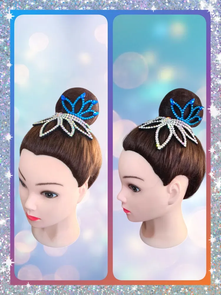 No. 24 RG Hair bun Crown (Blue-Silver) view 3