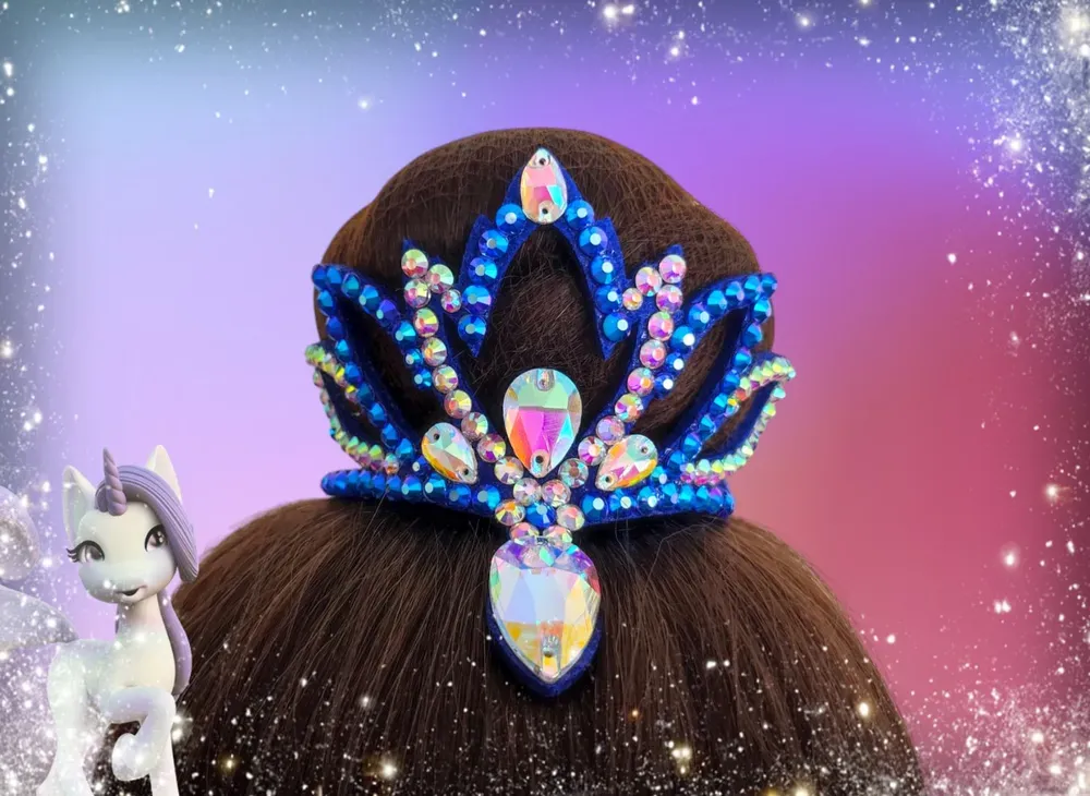 No. 19 RG Hair bun Crown (Blue) view 3