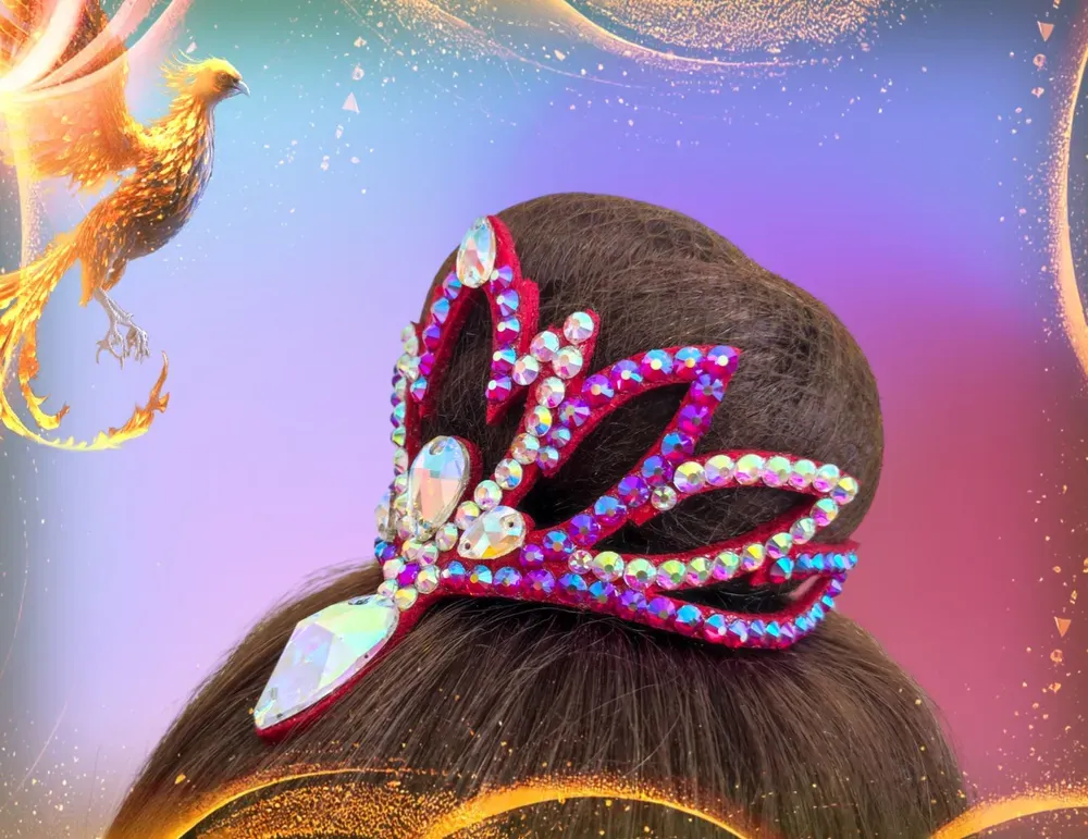 No. 18 RG Hair bun Crown (Pink Hologram) view 5