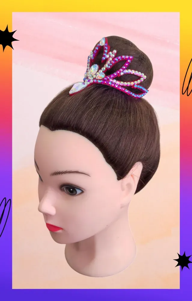 No. 18 RG Hair bun Crown (Pink Hologram) view 4