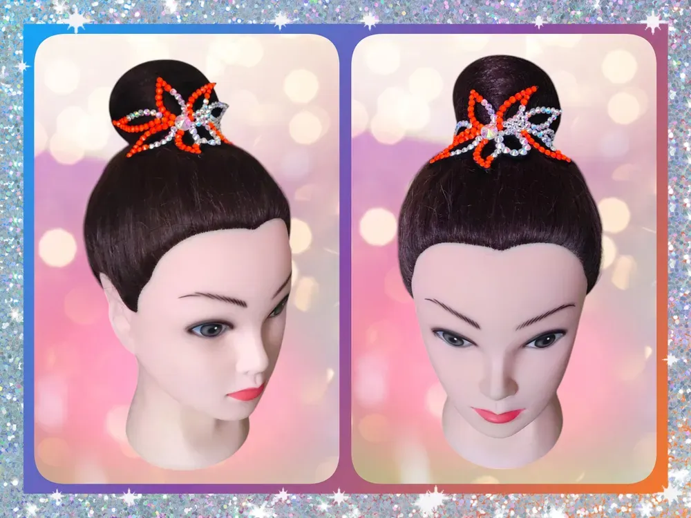 No. 15 RG Hair bun Crown (Orange Neon) view 5