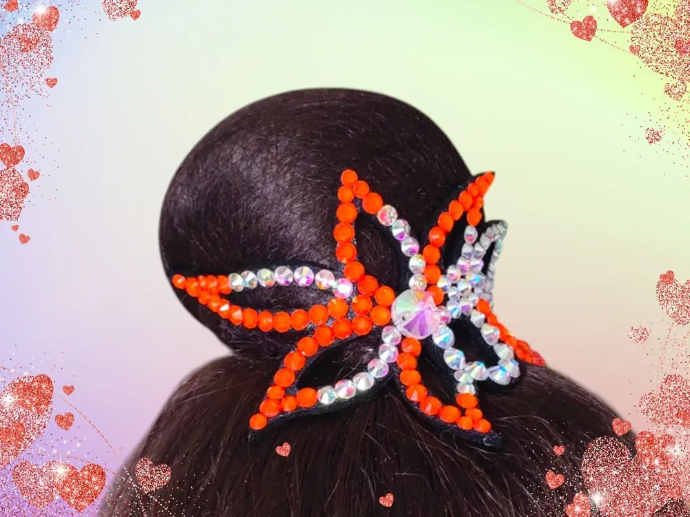 No. 15 RG Hair bun Crown (Orange Neon) view 2