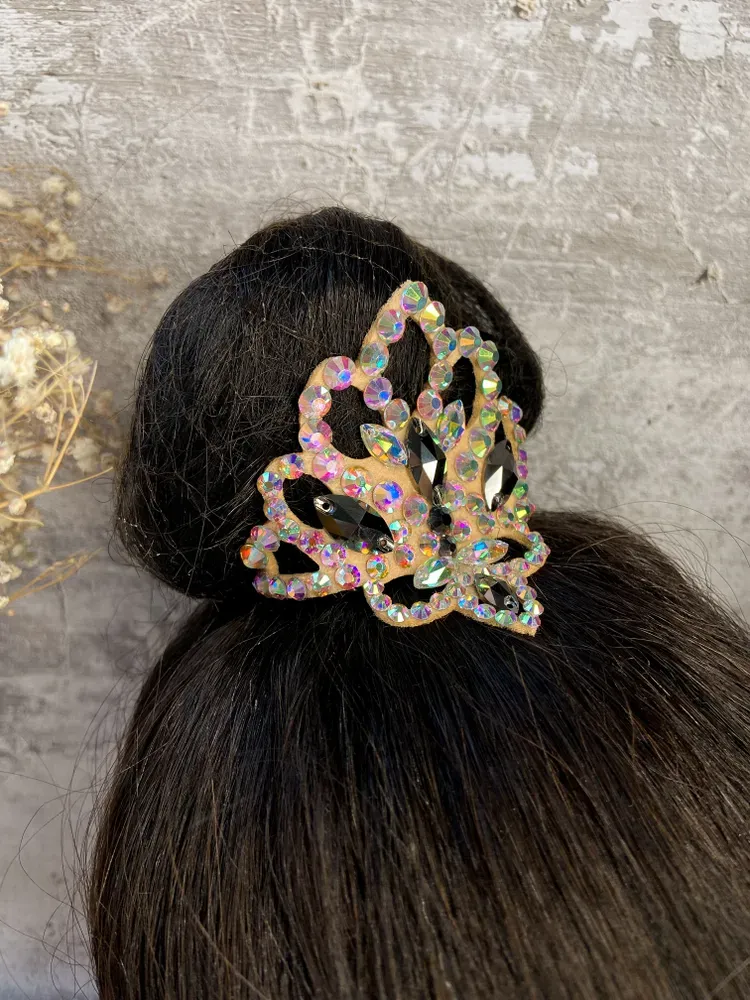 No. 3 RG Hair bun Crown (Beige-Black) view 3