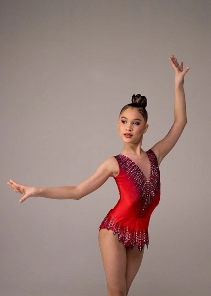 GF Leotard "Evening Horizon" Red 38 (147-158cm)* view 6