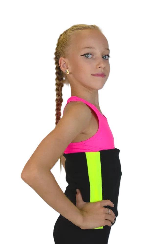 RG Fleece body warmer "AGATA" Black-Lime (L)