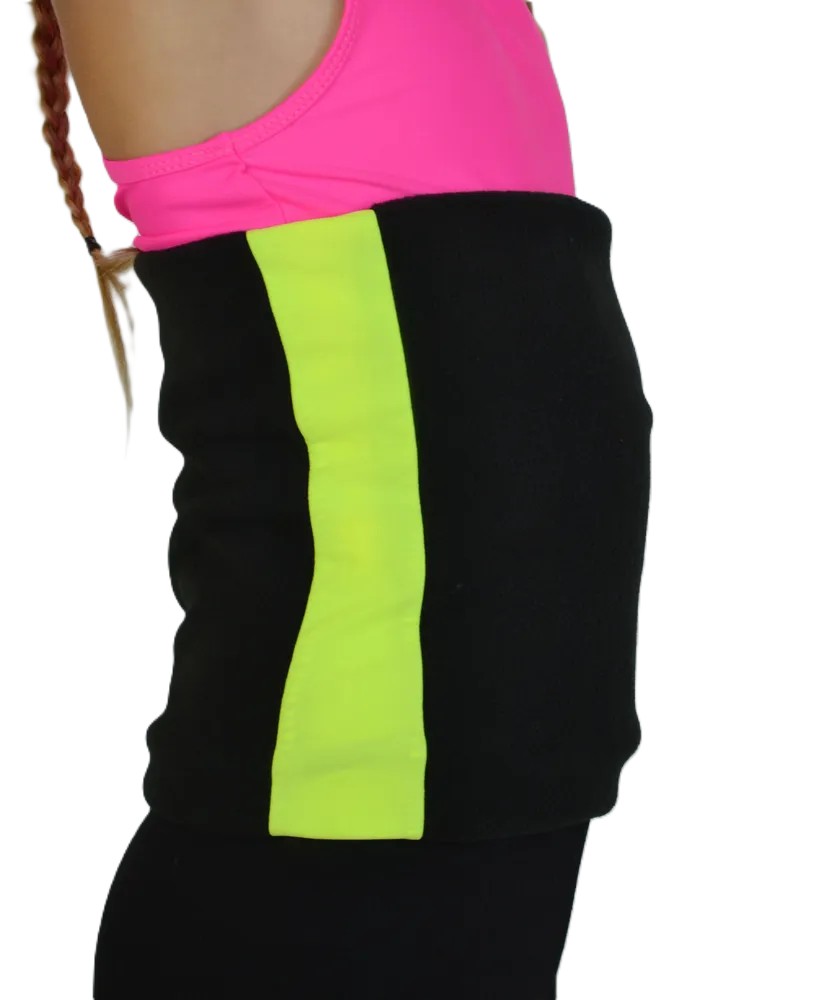 RG Fleece body warmer "AGATA" Black-Lime (L) view 2