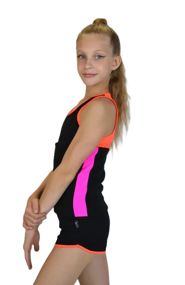 RG Fleece body warmer "AGATA"  Black-Pink (L) view 3