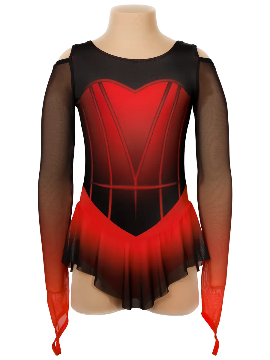 RG Leotard "Paloma" Black-Red (134-140cm)* view 4