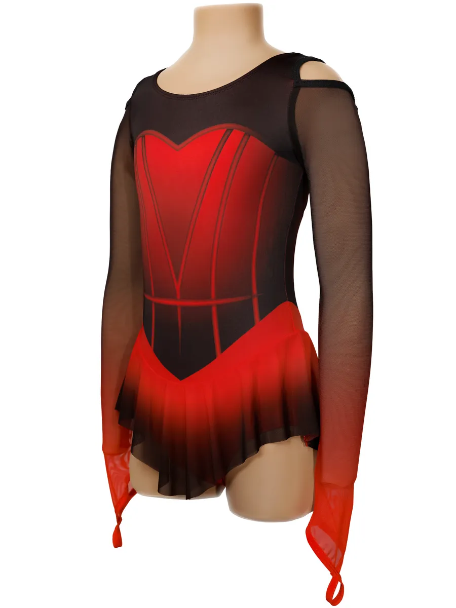 RG Leotard "Paloma" Black-Red (134-140cm)* view 6