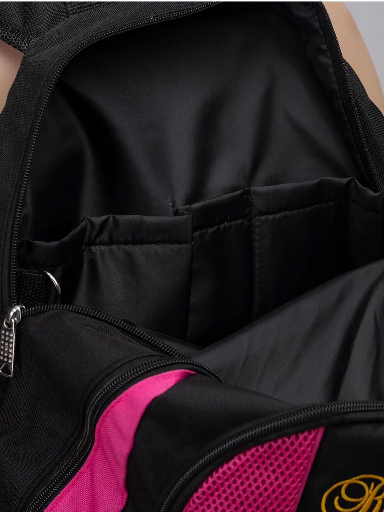 RIALITTA Gymnastics Backpack, Black-Pink (L) view 5
