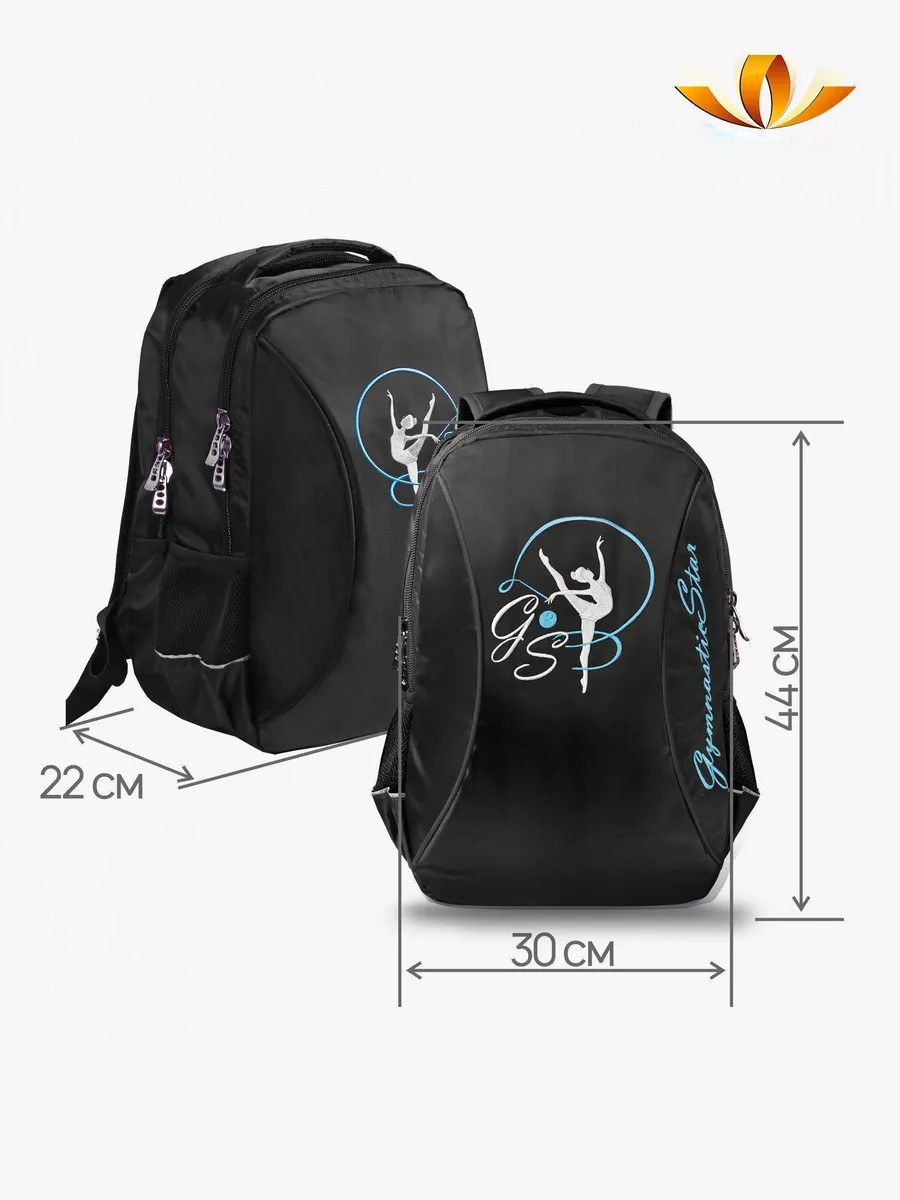 VARIANT GS 216 Gymnastics Backpack, Silver-Blue Embroidery (L) view 2