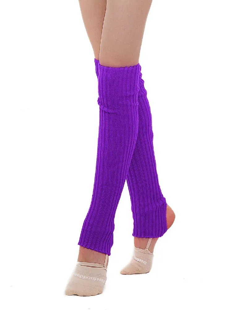 GF Overknee knitted legwarmers with a heel cutout.  (50cm) PURPLE view 2