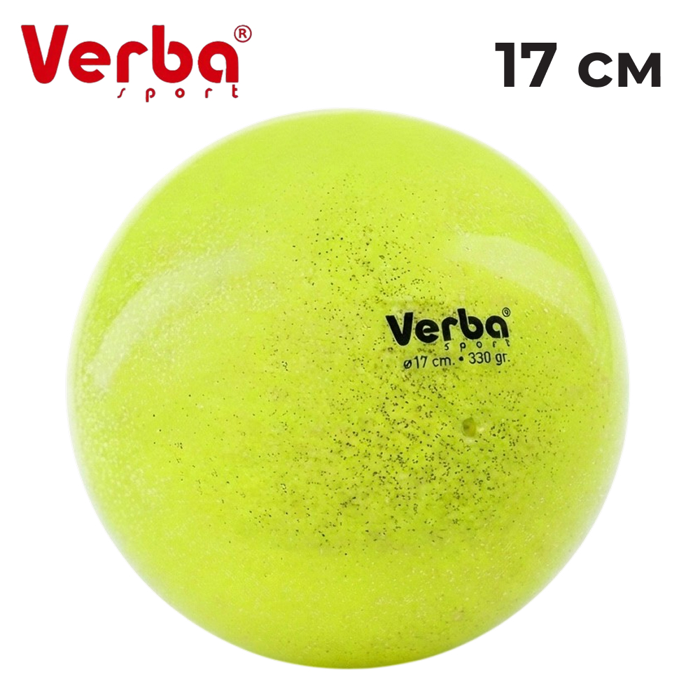 VERBA Sport Gymnastic ball Juniors 17 cm Glitter. (Lemon)
