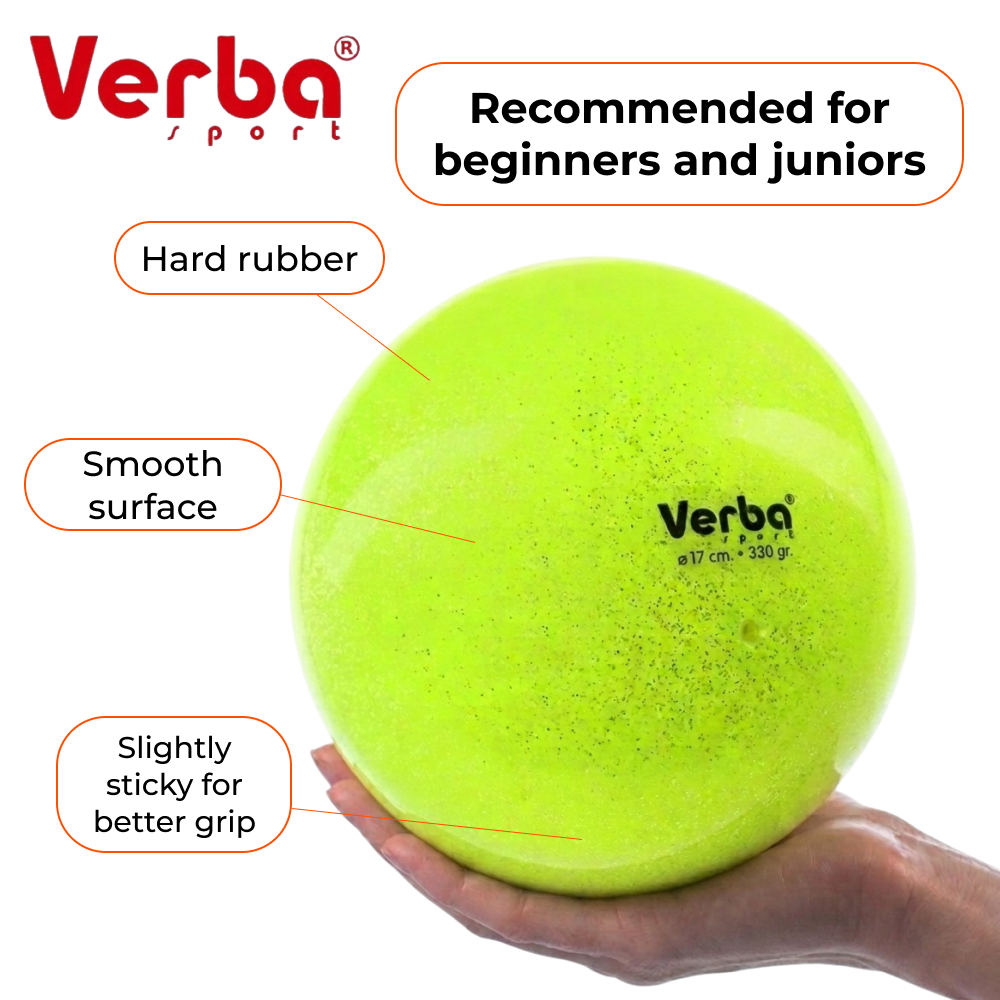 VERBA Sport Gymnastic ball Juniors 17 cm Glitter. (Lemon) view 2