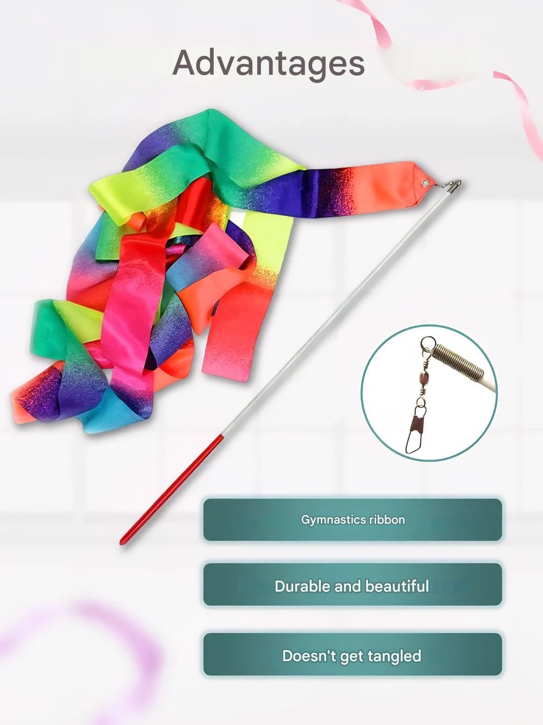 FIABLE Ribbon 4m with stick. Multicolor. view 2