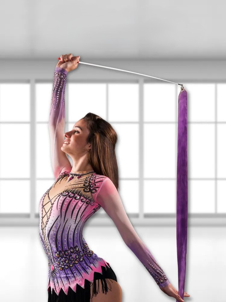 FIABLE Ribbon 4m with stick. Violet. view 2