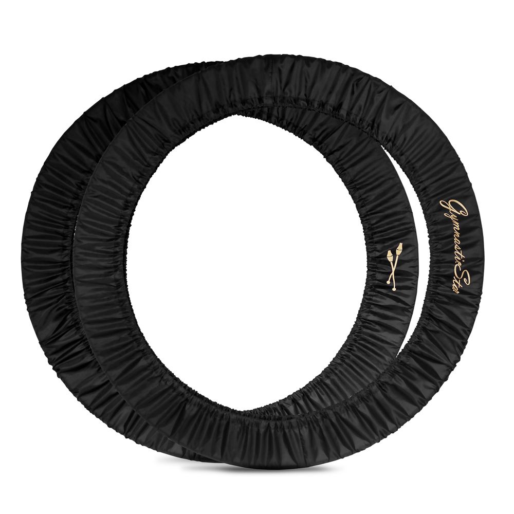 VARIANT 309 S - GS Gymnastics Hoop Cover, Golden Embroidery, BLACK (S)