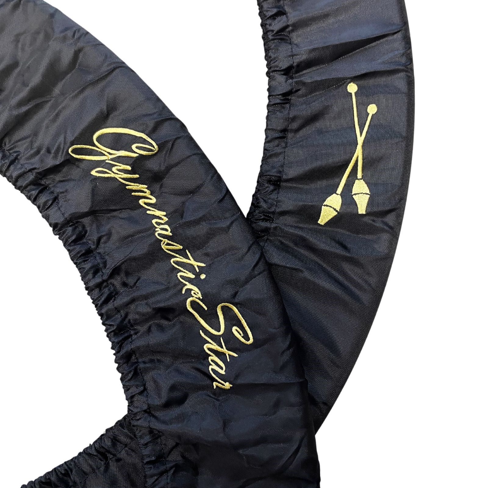 VARIANT 309 XL - GS Gymnastics Hoop Cover, Golden Embroidery. BLACK (XL) view 2
