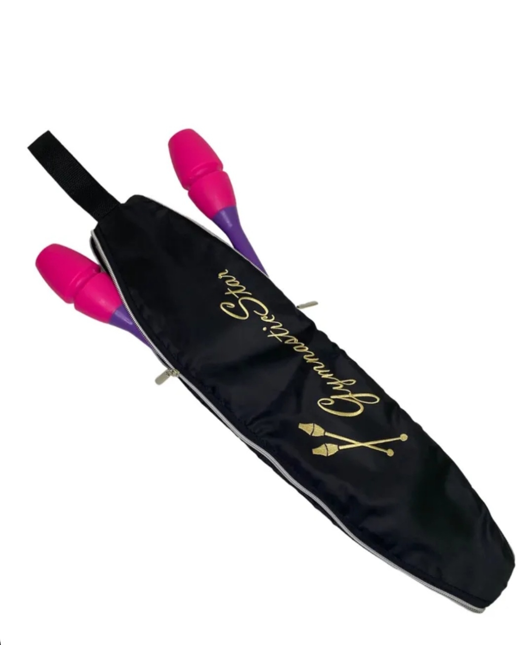 VARIANT 310 GS Gymnastics Clubs Case, Golden Embroidery. BLACK view 3