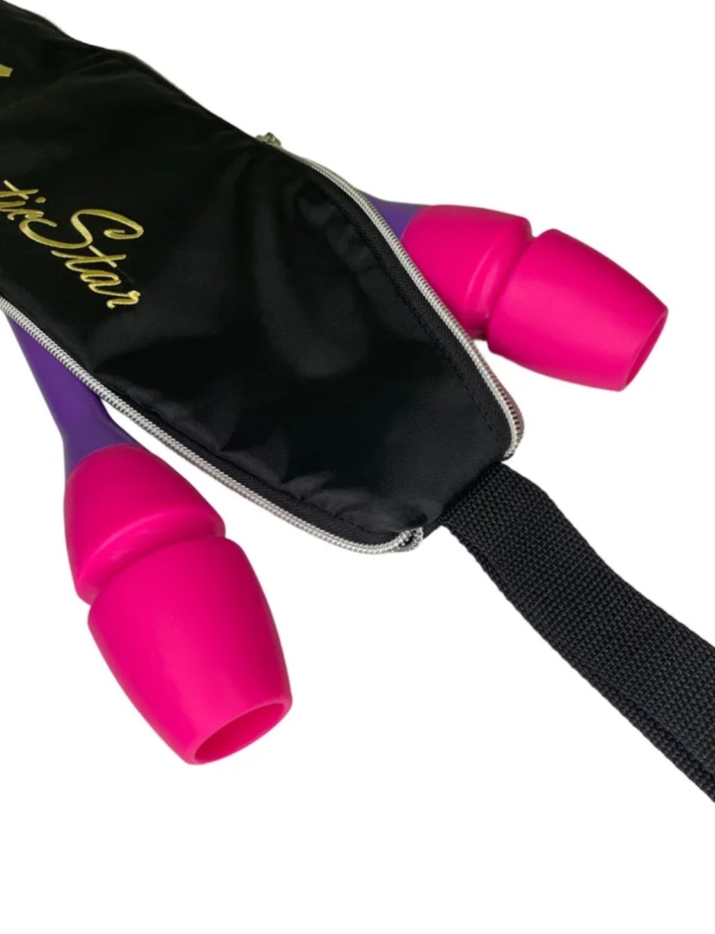 VARIANT 310 GS Gymnastics Clubs Case, Golden Embroidery. BLACK view 4