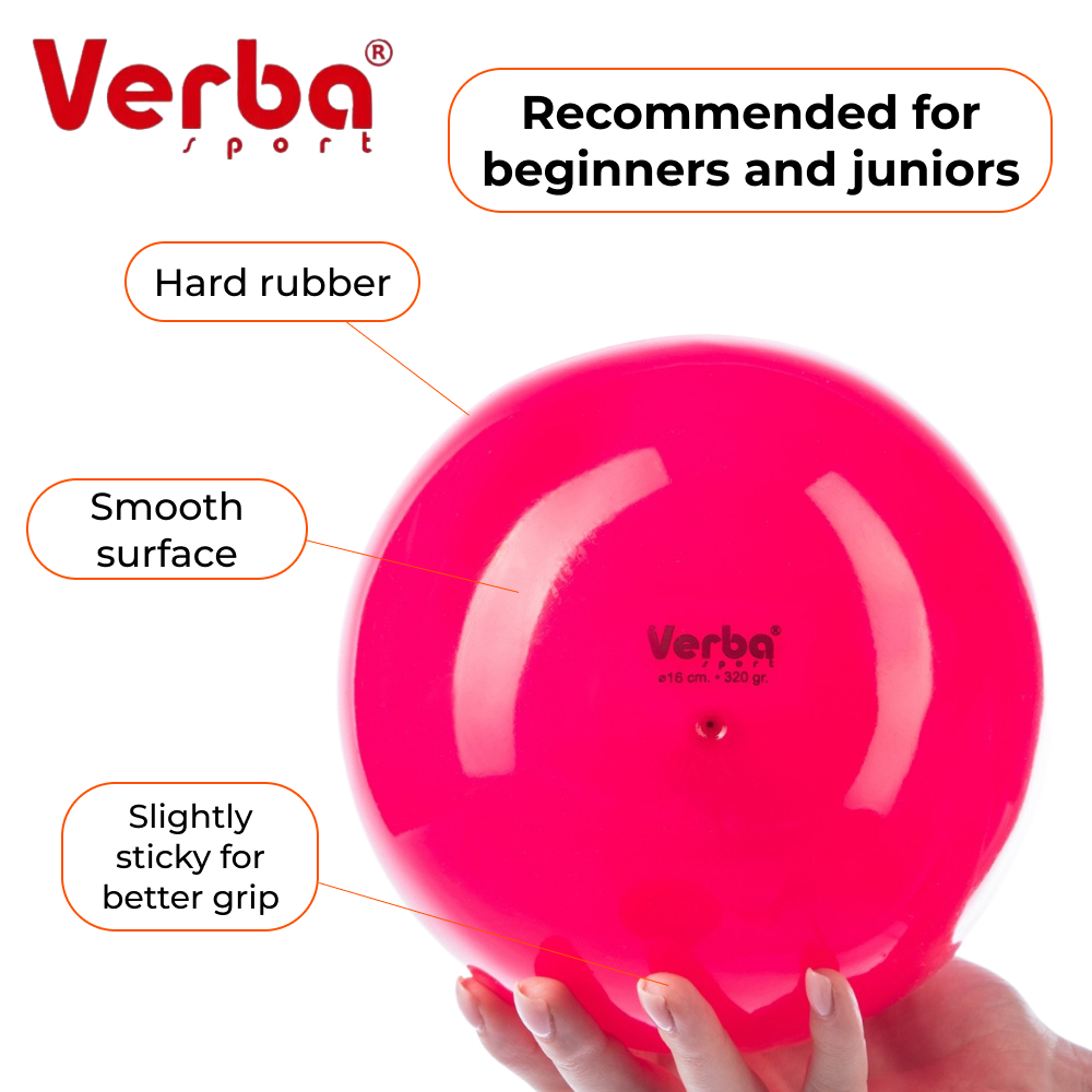 VERBA Sport Gymnastic ball Juniors 16 cm monochrome. (Pink) view 2