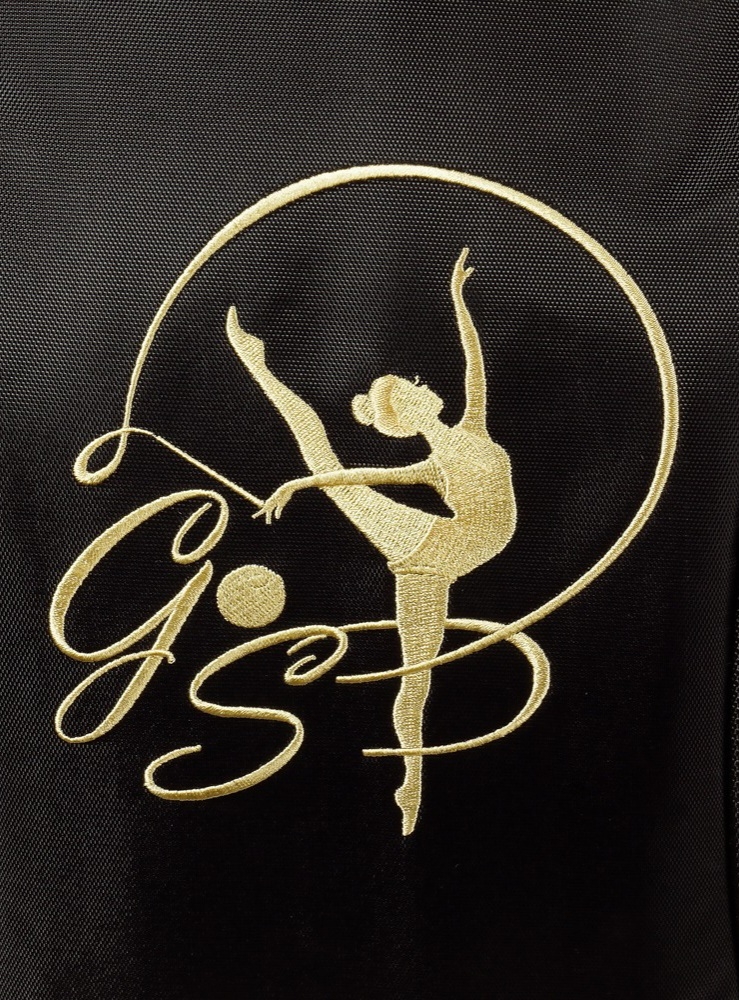 VARIANT 307 GS Gymnastics Ball cover, Golden Embroidery. BLACK view 4