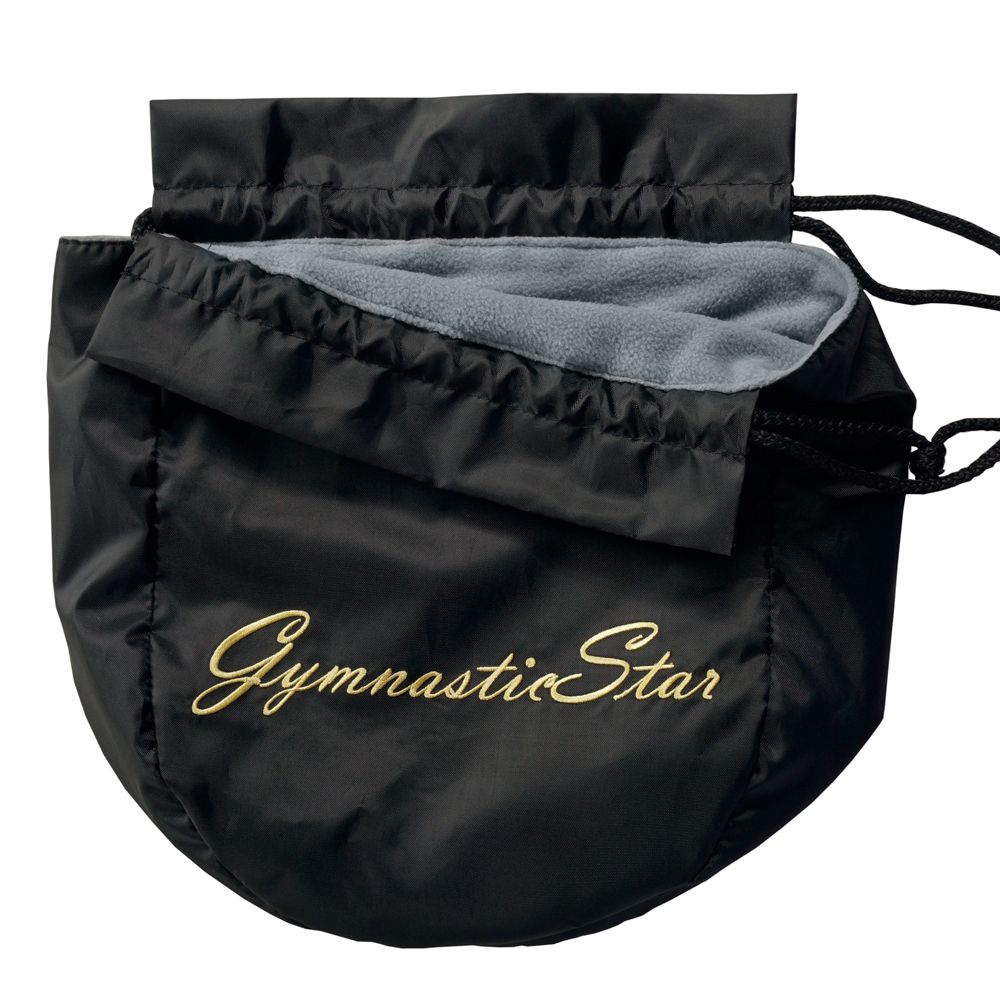 VARIANT 307 GS Gymnastics Ball cover, Golden Embroidery. BLACK view 2