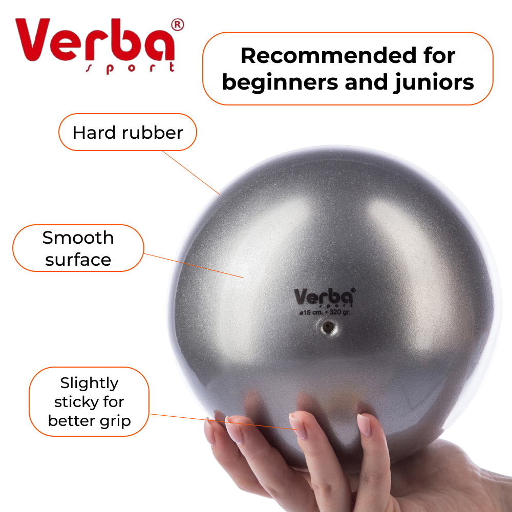 VERBA Sport Gymnastic ball Juniors 16 cm Metallic. (Silver) view 2