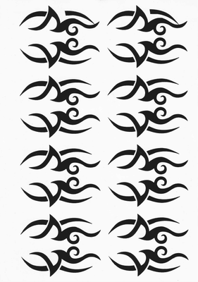 No. 4 Wrapping sticker for hoop/clubs, set of 2 pcs (BLACK) view 2