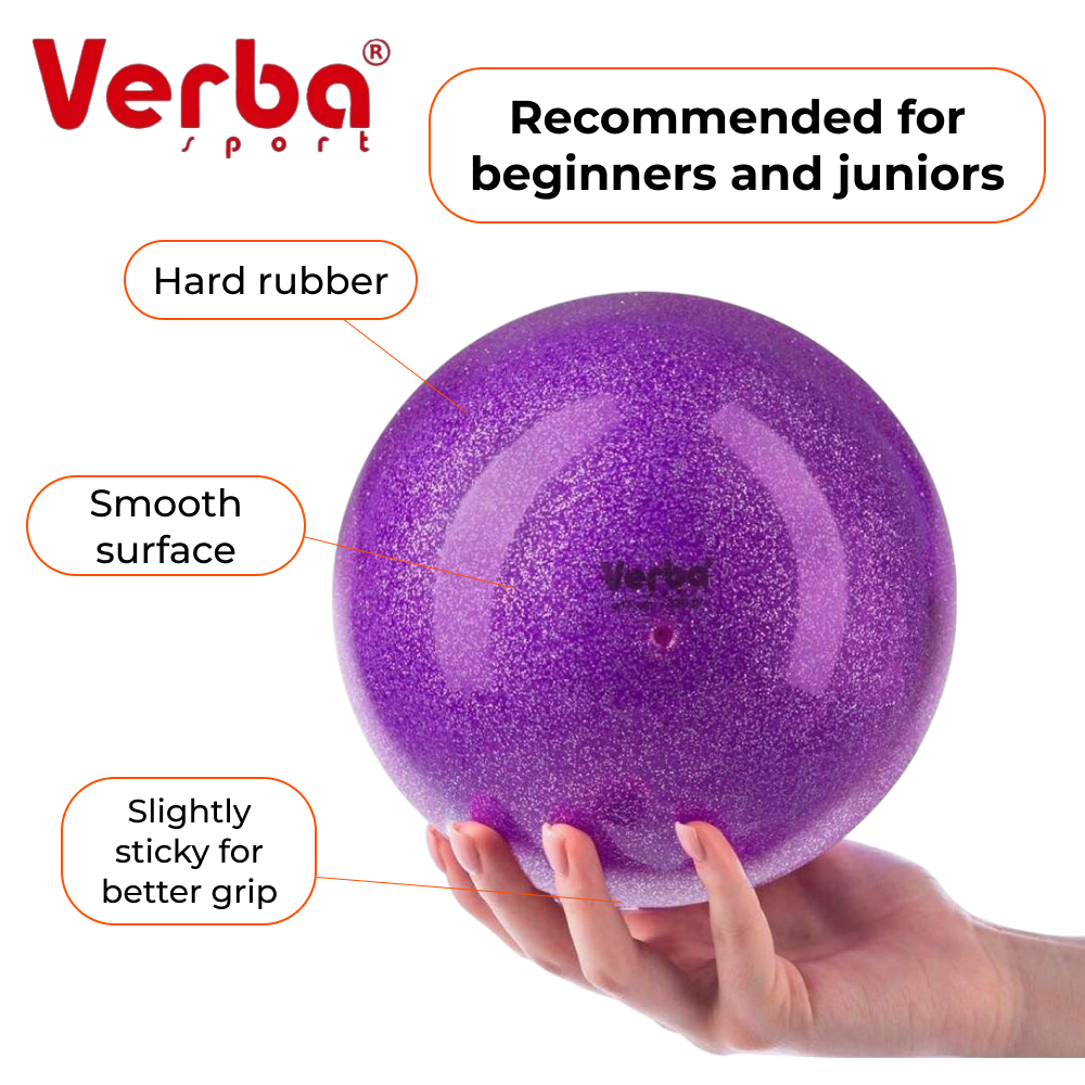 VERBA Sport Gymnastic ball Juniors 17 cm glitter. (Violet) view 2