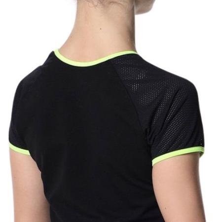 SOLO Contrast binding slim fit T-shirt, Black/Lime Neon. RG604-13 (34-44) view 2