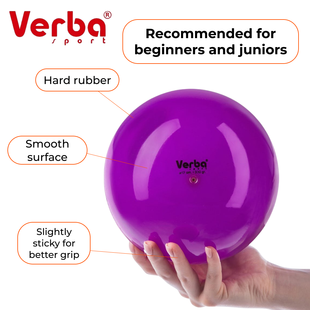 VERBA Sport Gymnastic ball Juniors 17 cm monochrome. (Violet) view 2
