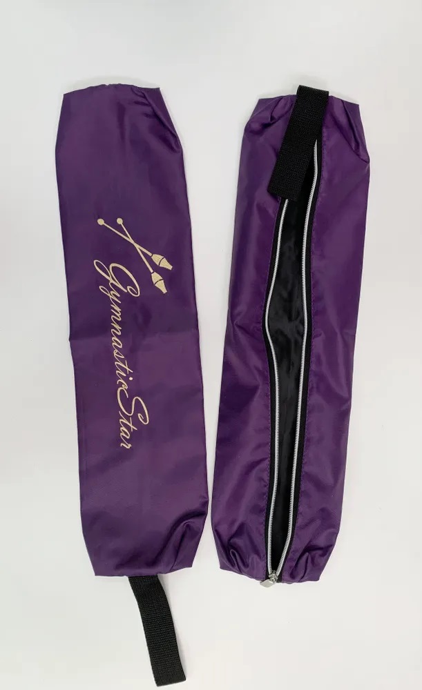 VARIANT 310 GS Gymnastics Clubs Case, Golden Embroidery. EGGPLANT