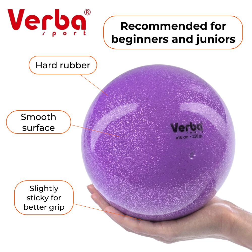 VERBA Sport Gymnastic ball 16 cm Juniors Glitter. (Lilac) view 2