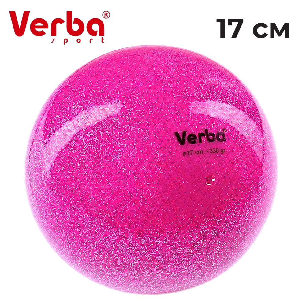 VERBA Sport Gymnastic ball Juniors 17 cm glitter. (Pink Neon)