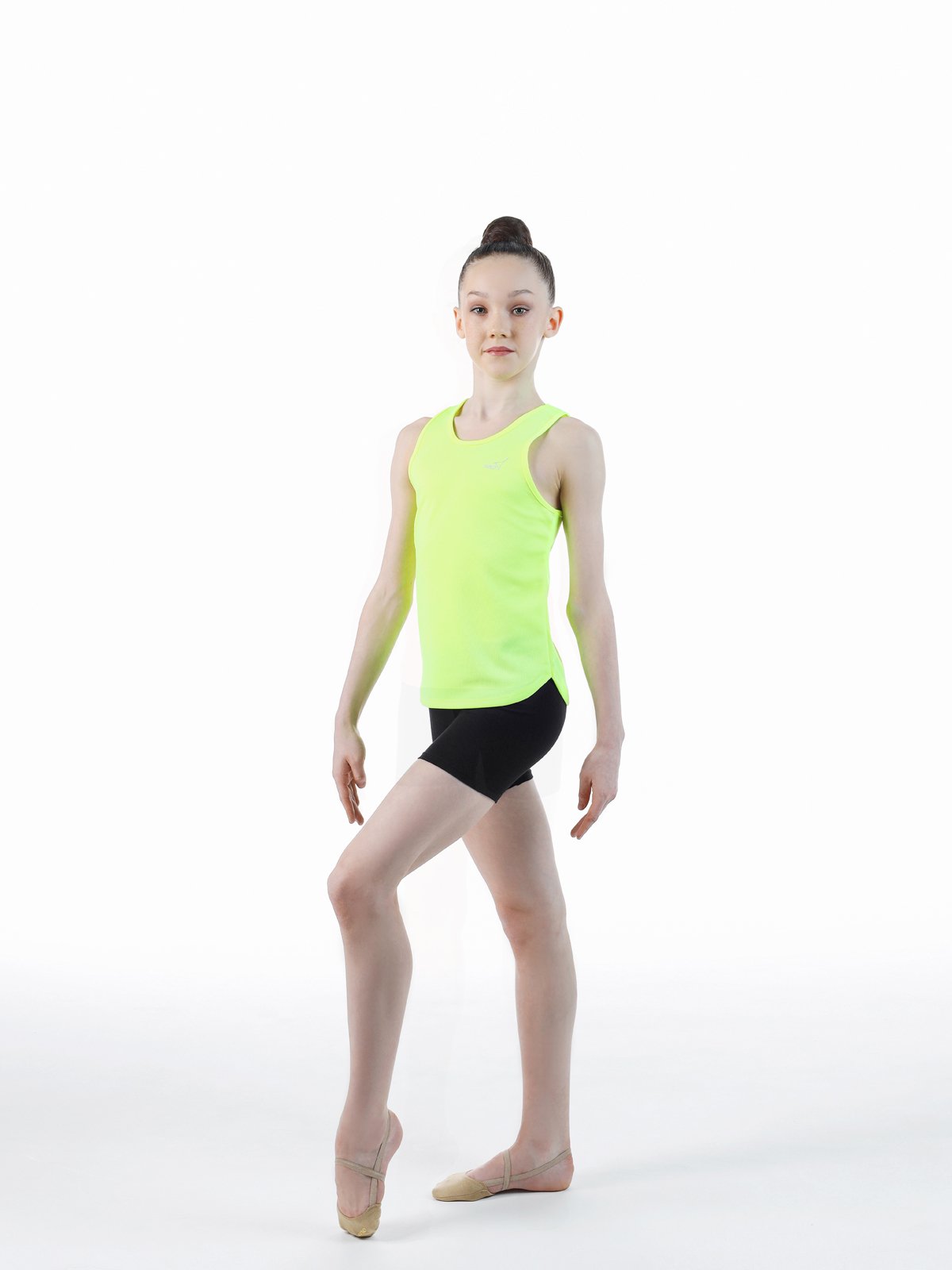 SOLO Loose fit scoop neck tank top RG415-117 (32-40) Yellow Neon