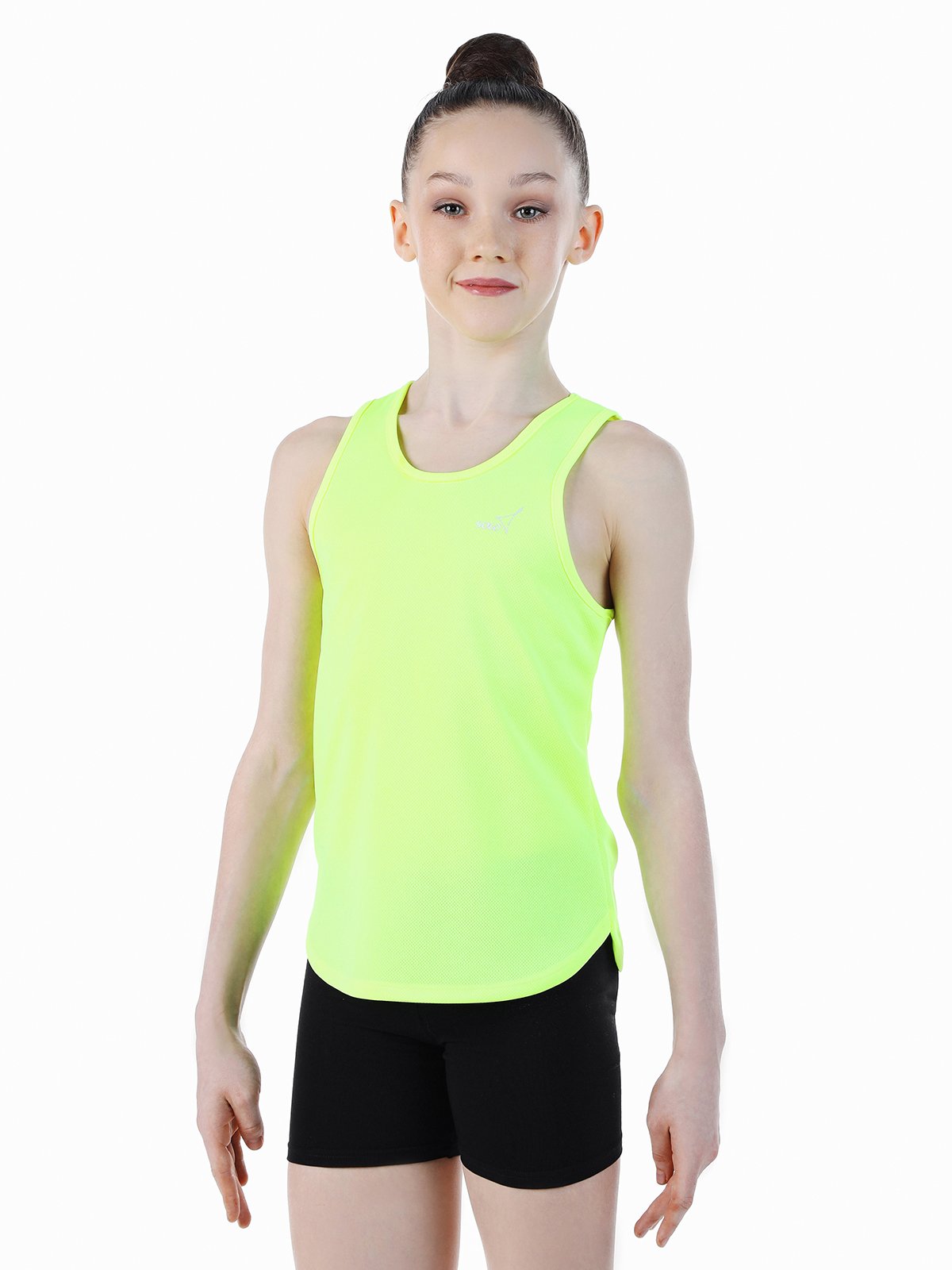 SOLO Loose fit scoop neck tank top  RG415-117 (32-40) Yellow Neon view 2