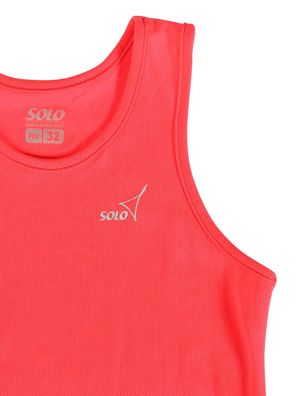 SOLO Loose fit scoop neck tank top RG415-116 (34-40) Orange Neon view 3
