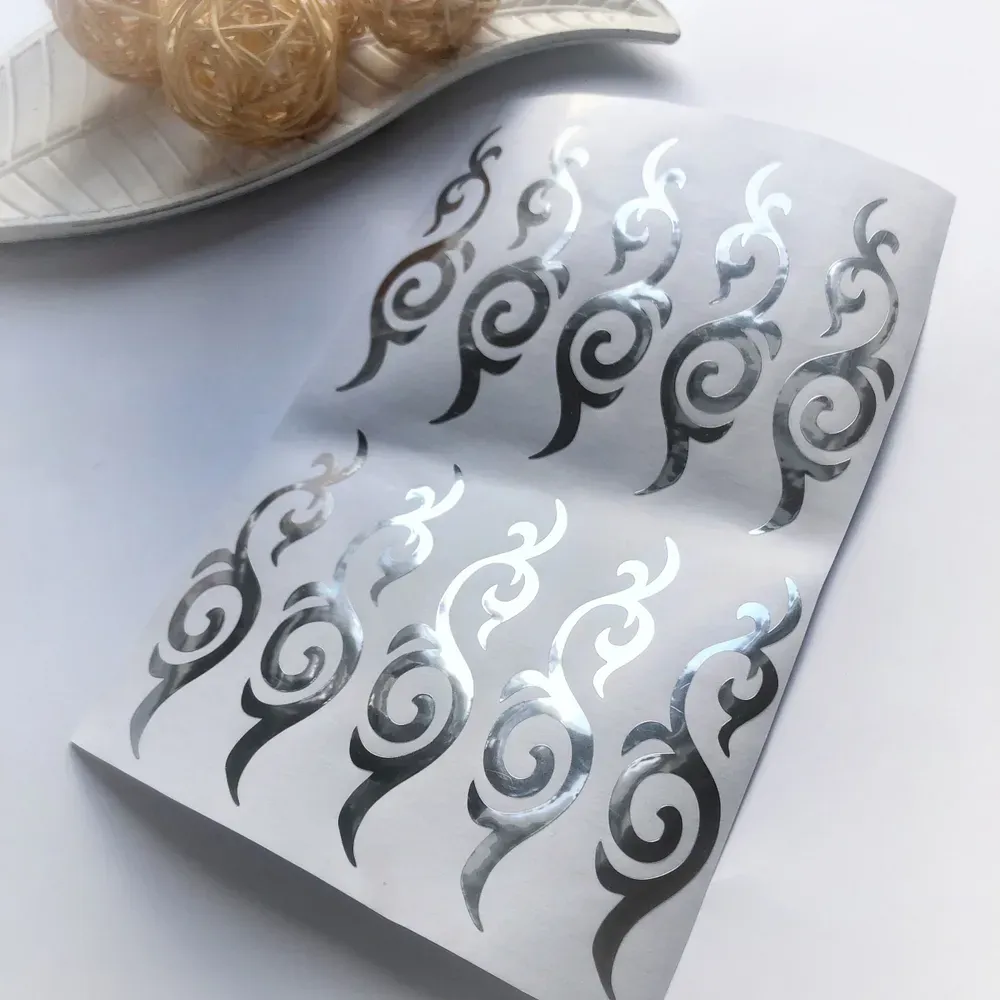 No. 10 Ornament sticker, Wrapping for hoop/clubs (SILVER ) view 3