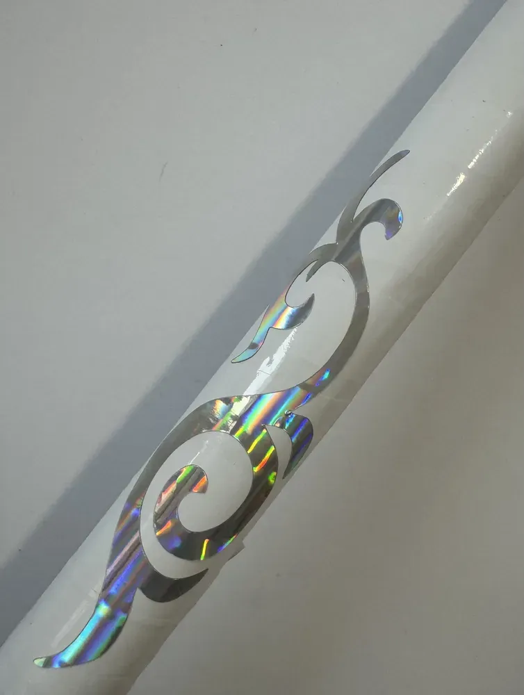 No. 15 Ornament sticker, Wrapping for hoop/clubs (SILVER HOLOGRAM)