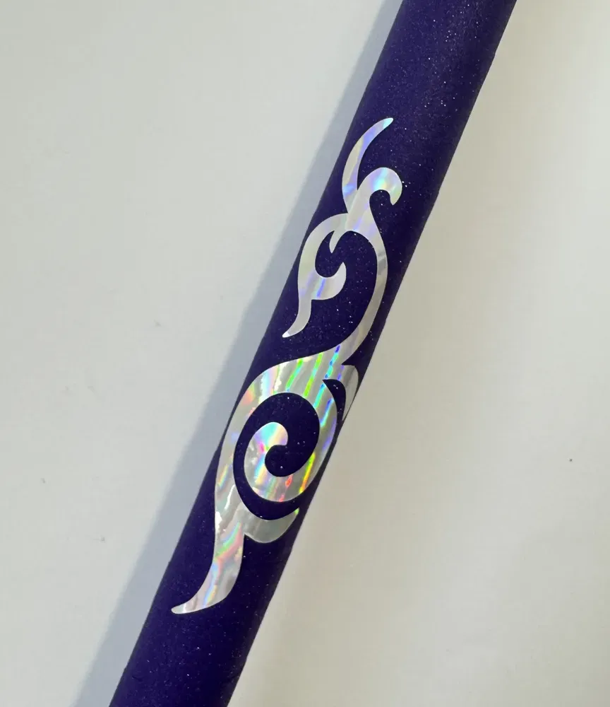 No. 15 Ornament sticker, Wrapping for hoop/clubs (SILVER HOLOGRAM) view 2