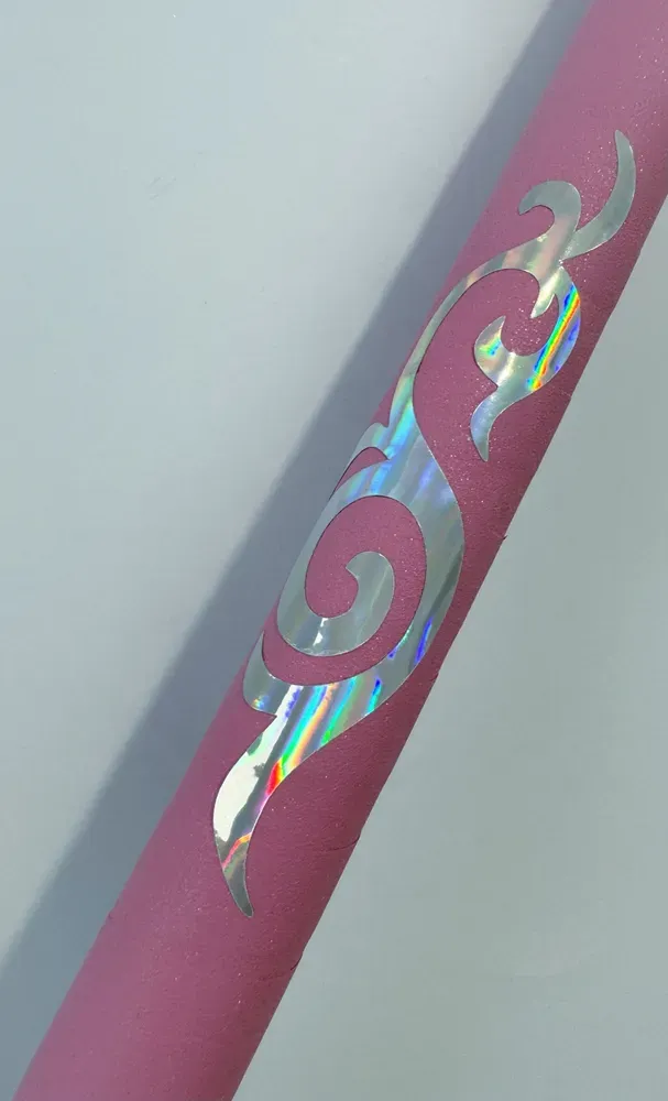 No. 15 Ornament sticker, Wrapping for hoop/clubs (SILVER HOLOGRAM) view 5