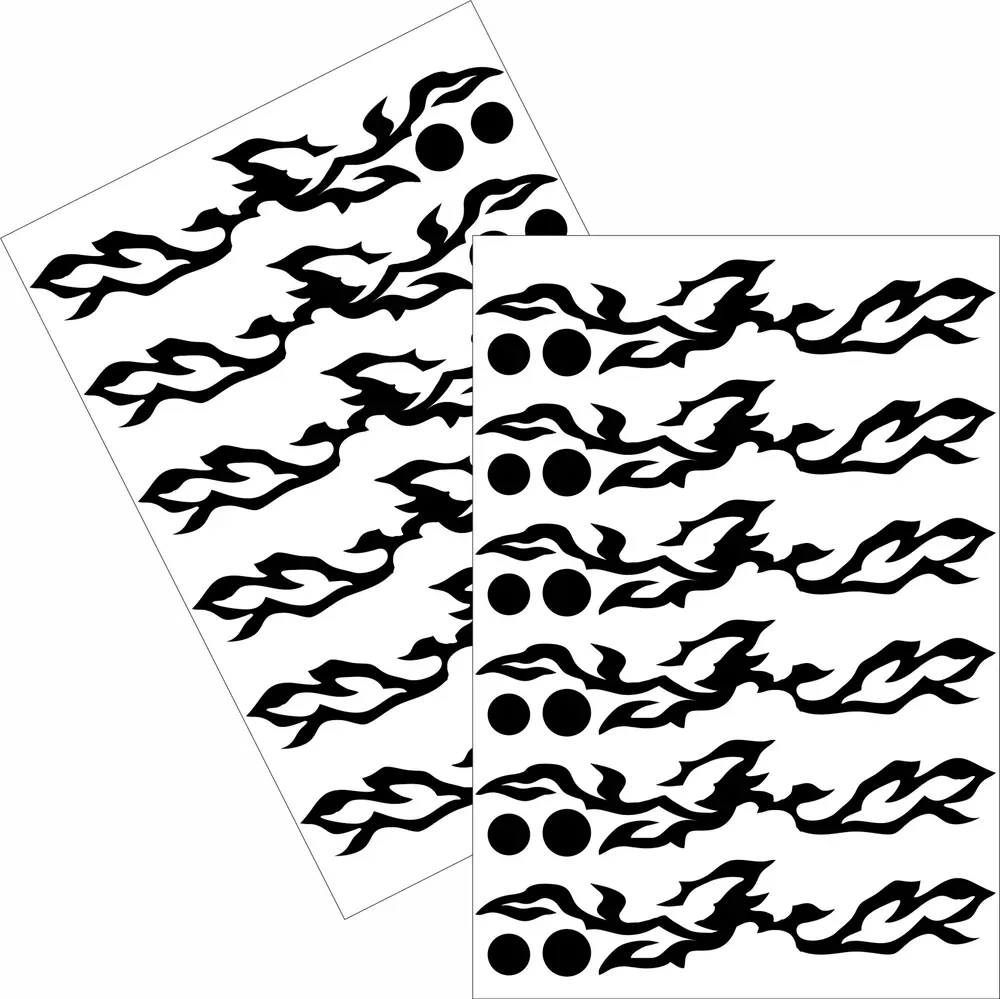 No. 20 Ornament sticker, Wrapping for hoop/clubs (BLACK) view 3