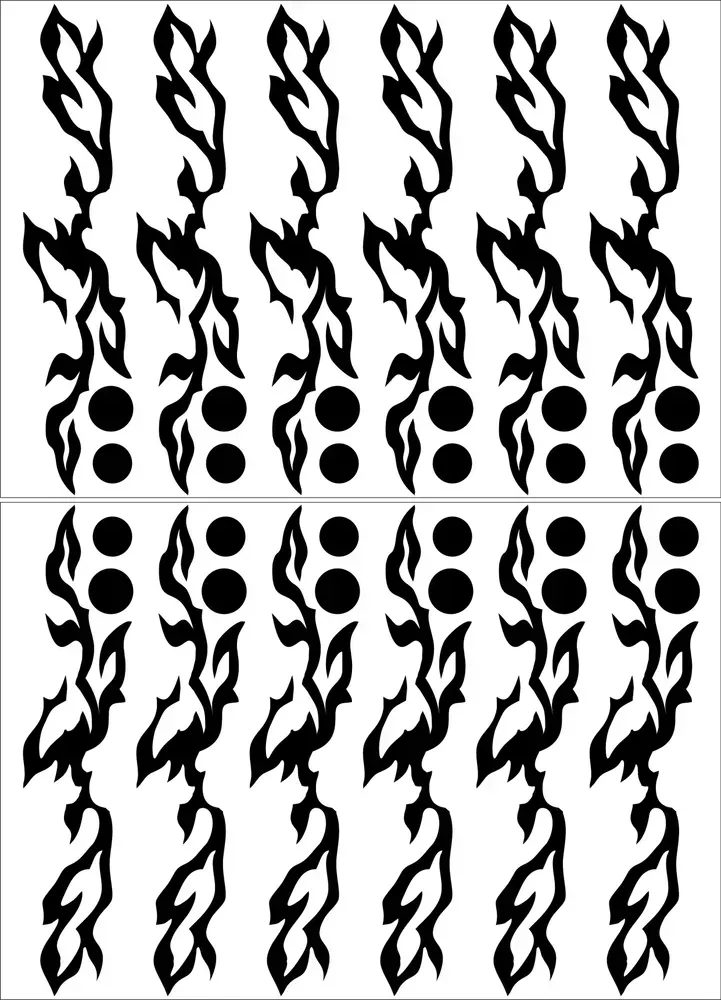 No. 20 Ornament sticker, Wrapping for hoop/clubs (BLACK)